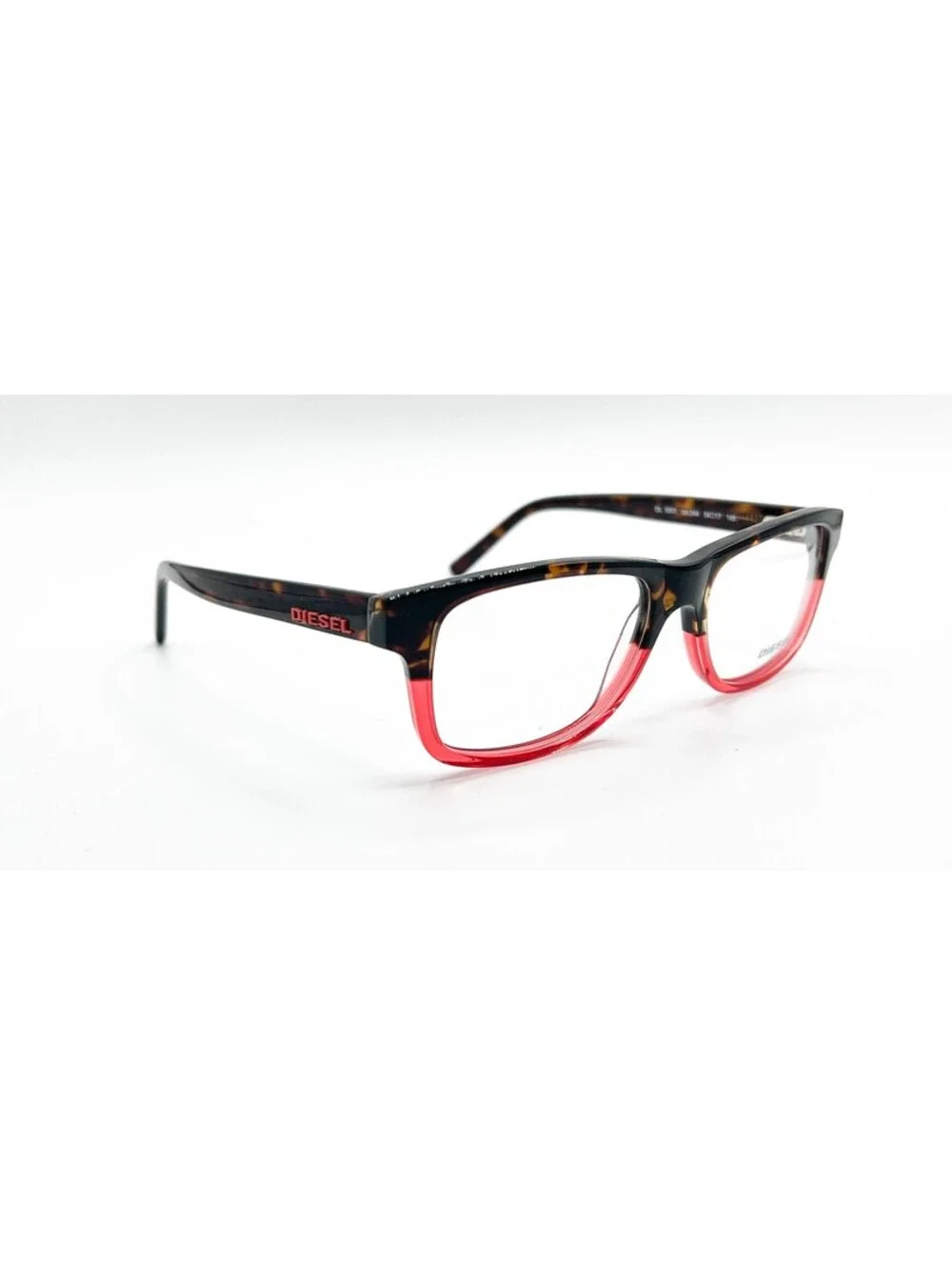 Diesel Dl 5001 044 Tortoise/Red Authentic Eyeglasses 54-17-145